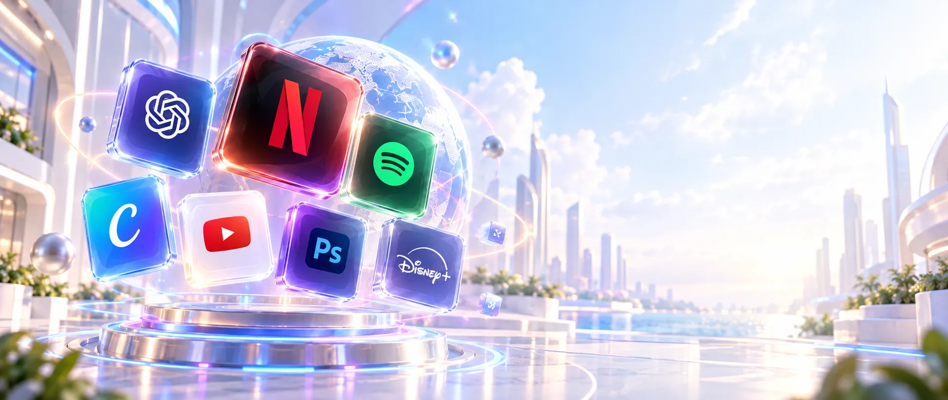 اشتراک‌های پریمیوم جهانی کافه لایسنس: ChatGPT، Netflix، Spotify، Canva، YouTube و Photoshop